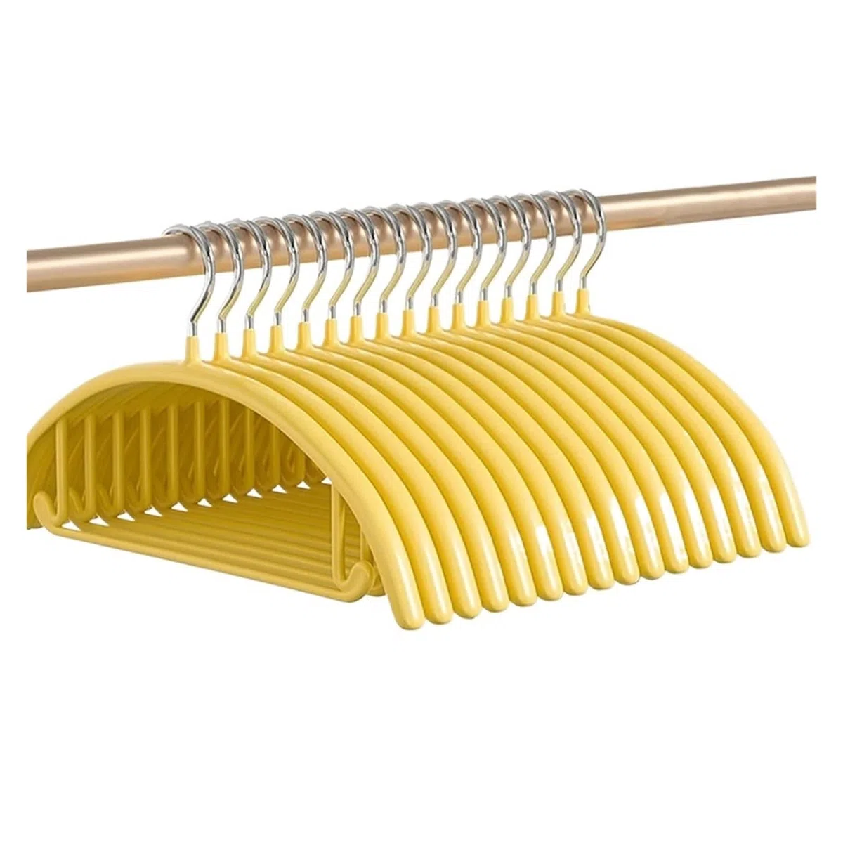 Perchas antideslizantes de acero inoxidable de alta calidad, diseño grueso sin costuras para almacenamiento de ropa de adultos, paquete de 20 en rosa, solución duradera y elegante para colgar