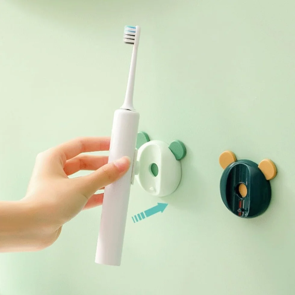 Organizador Cepillos De Dientes Soporte Magnético For Cepillo De Dientes Eléctrico, Sin Necesidad Perforación, Montado En La Pared Accesorios De Baño(Pink)