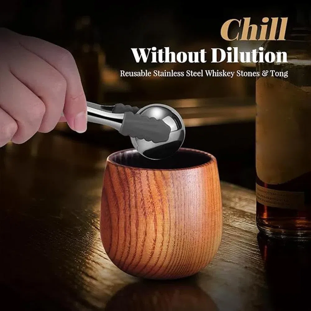 Juego de 2 vasos de whisky de madera carbonizada, vidrio carbonizado antiguo con 2 piedras de acero inoxidable y clip, regalos únicos hechos a mano para hombres, papá, aniversario, 8.8 onzas