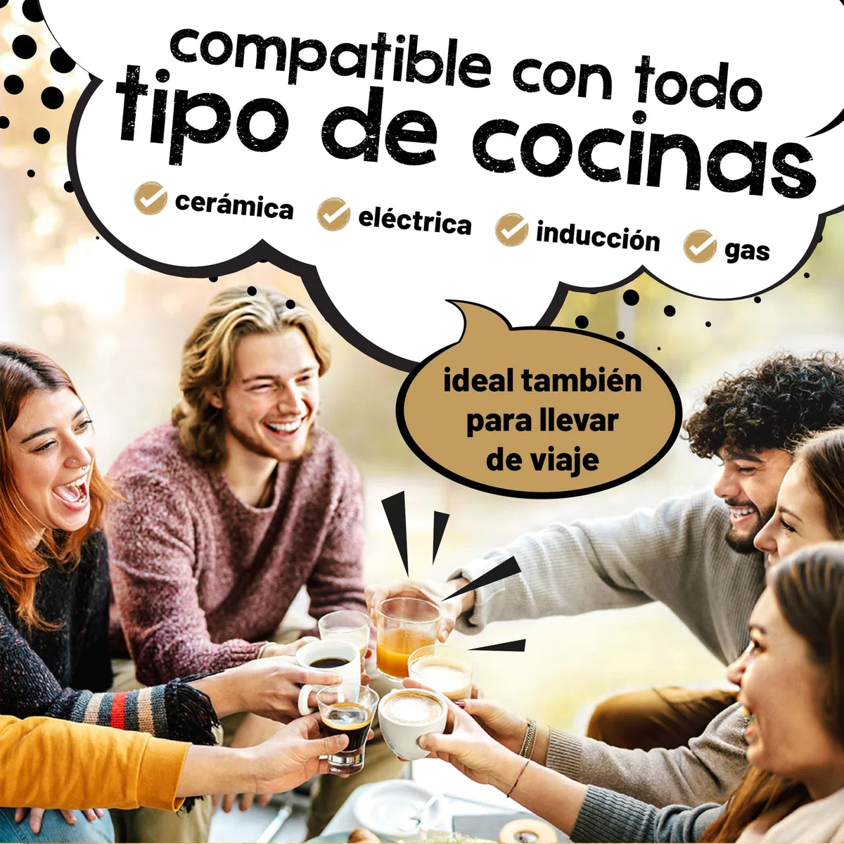 Morgenheld STYLE Cafetera italiana de acero inoxidable 4 tazas (200 ml) – apta para inducción y todo tipo de cocinas – cafetera moka clásica sin aluminio, filtro apto para lavavajillas