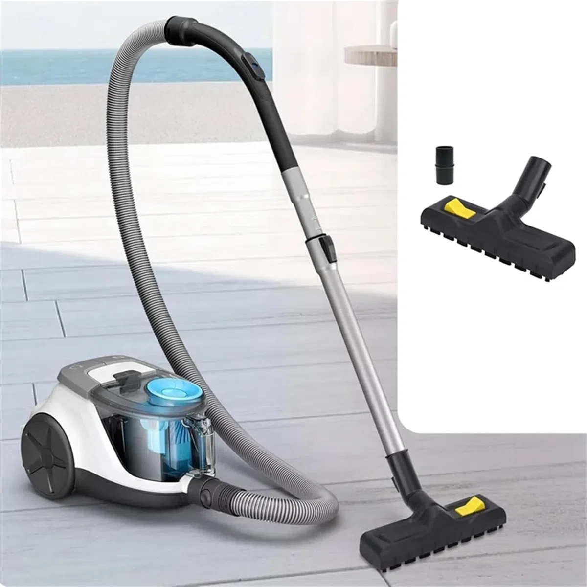 Cepillo de Boquilla de Suelo Universal Compatible con aspiradora Karcher Thoma Henry Hoover 32/35mm conmutable Dry/Wet-CLIM