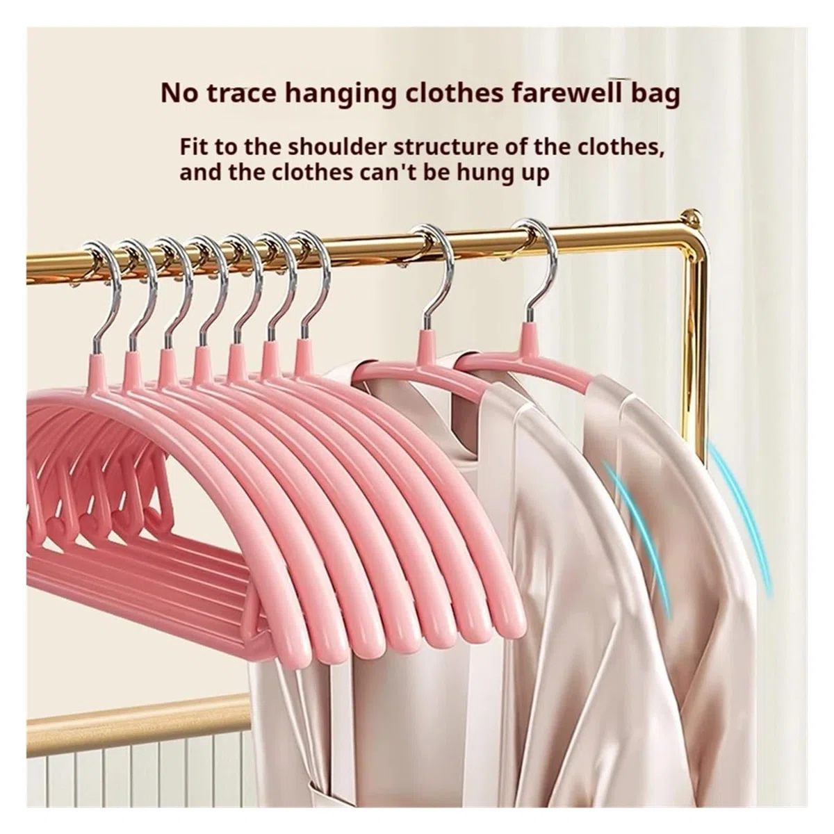 Perchas antideslizantes de acero inoxidable de alta calidad, diseño grueso sin costuras para almacenamiento de ropa de adultos, paquete de 20 en rosa, solución duradera y elegante para colgar