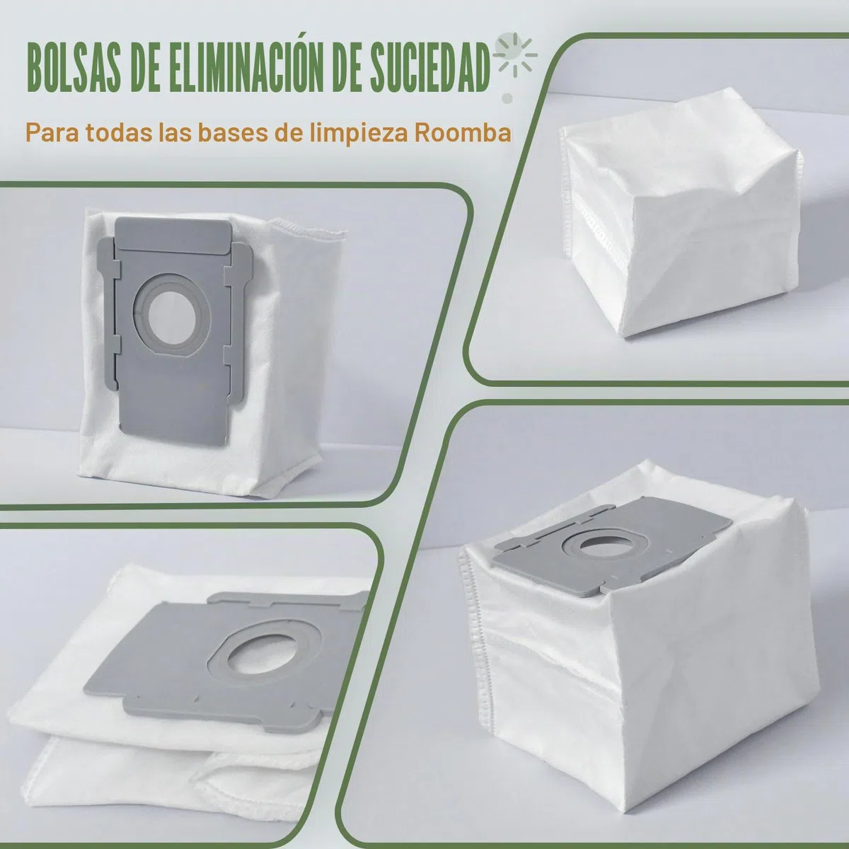 Kit de piezas de repuesto y accesorios para aspiradora robótica iRobot Roomba J5+ J6+ J7+ J8+ J9+ J Plus Serie, 1 rueda delantera, 1 cepillo de goma, 5 filtros HEPA, 6 cepillos laterales, 2 bolsas de