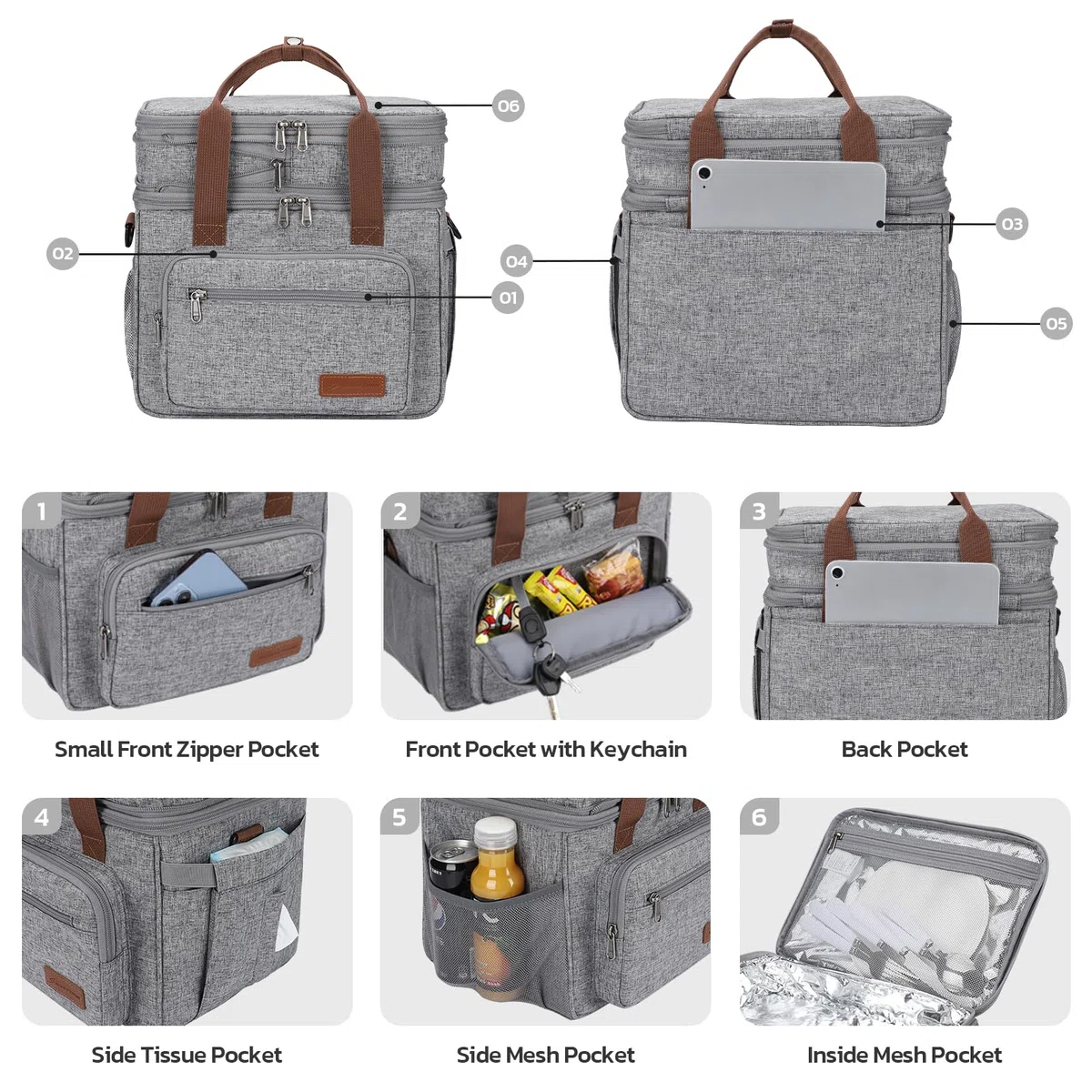 Maelstrom Lonchera Aislada, Bolsa de Almuerzo Unisex Adulto, 18L US