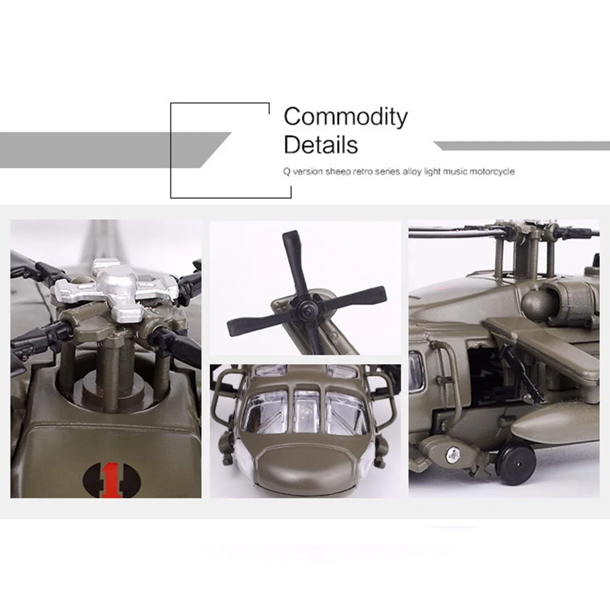 1/64 escala Black Hawk Helicopter Modelo Airplane, Diecast Military Helicopter, adecuado para los amantes militares para coleccionar y regalar