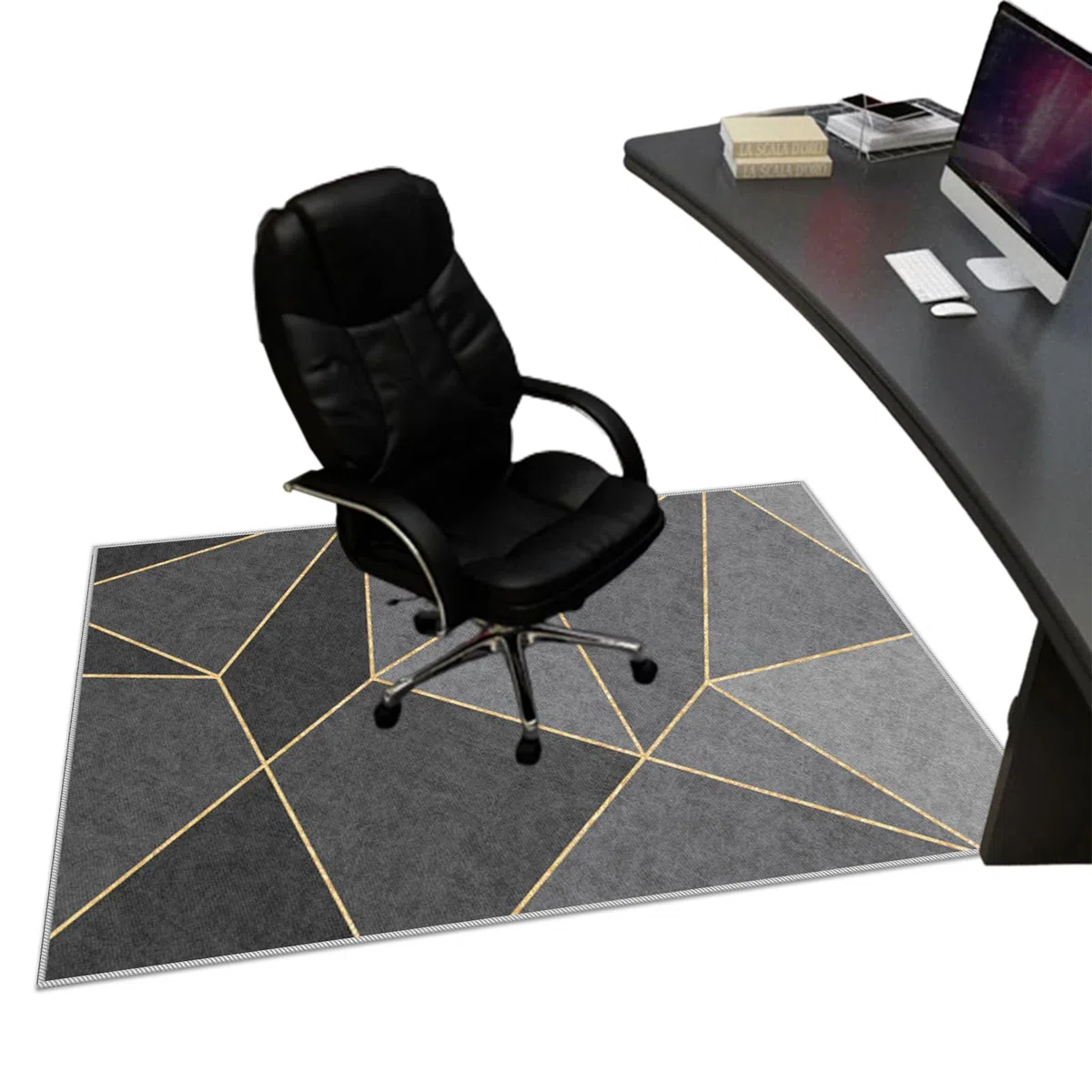 100 x 120 cm Alfombra para Silla de Oficina para Suelos Duros Parquet Laminado y Azulejos Alfombra Gaming Suelo, Alfombrilla Protector Suelo Silla Ruedas, Alfombras de Escritorio