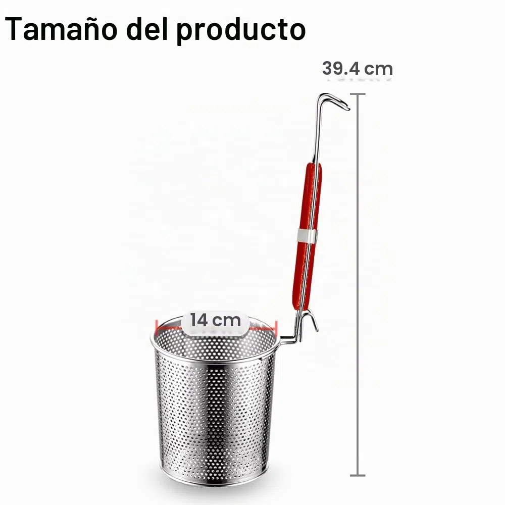 Colador de pasta de acero inoxidable microperforado para alimentos,colador profundo de cocina,2 piezas de colador (diámetro de 5.5 pulgadas,14 cm)