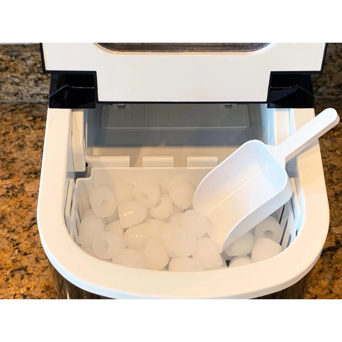 Máquina para fabricar Hielo sobre encimera Encimera portátil de 22 W, máquina for fabricar Cubitos de Hielo de 27 Libras Máquina de Hielo eléctrica (Color : A)