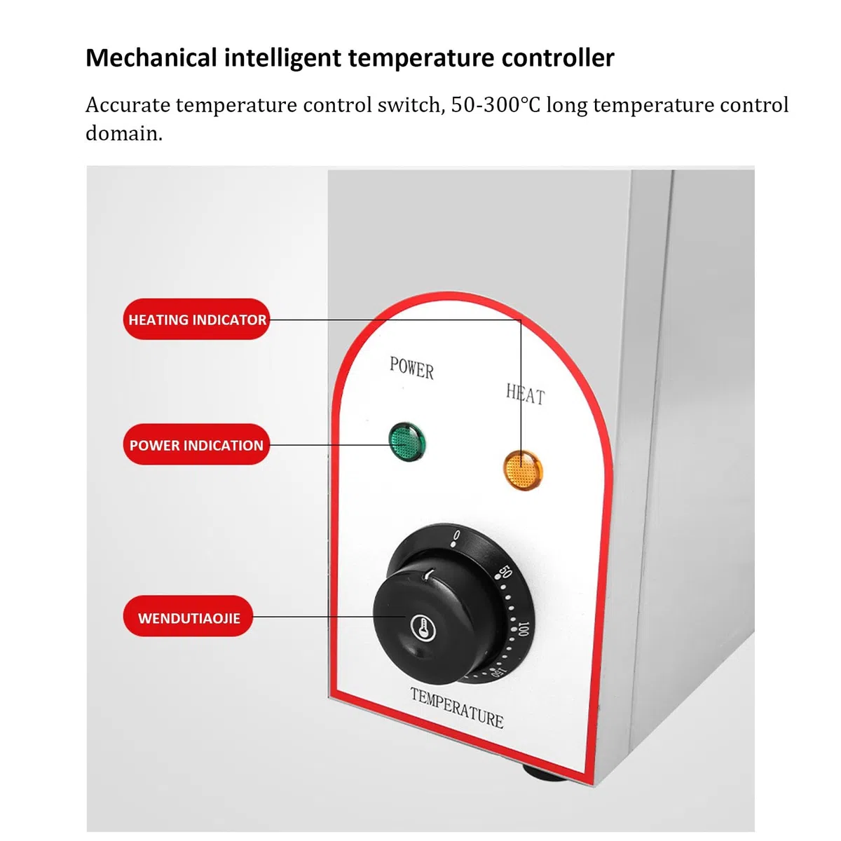Horno de convección Comercial, Horno de Pared de 2200 W con Estante Ajustable, Parrilla eléctrica de encimera, asador de Carne de Acero Inoxidable con Bandeja de Goteo de Aceite, for Barbacoa