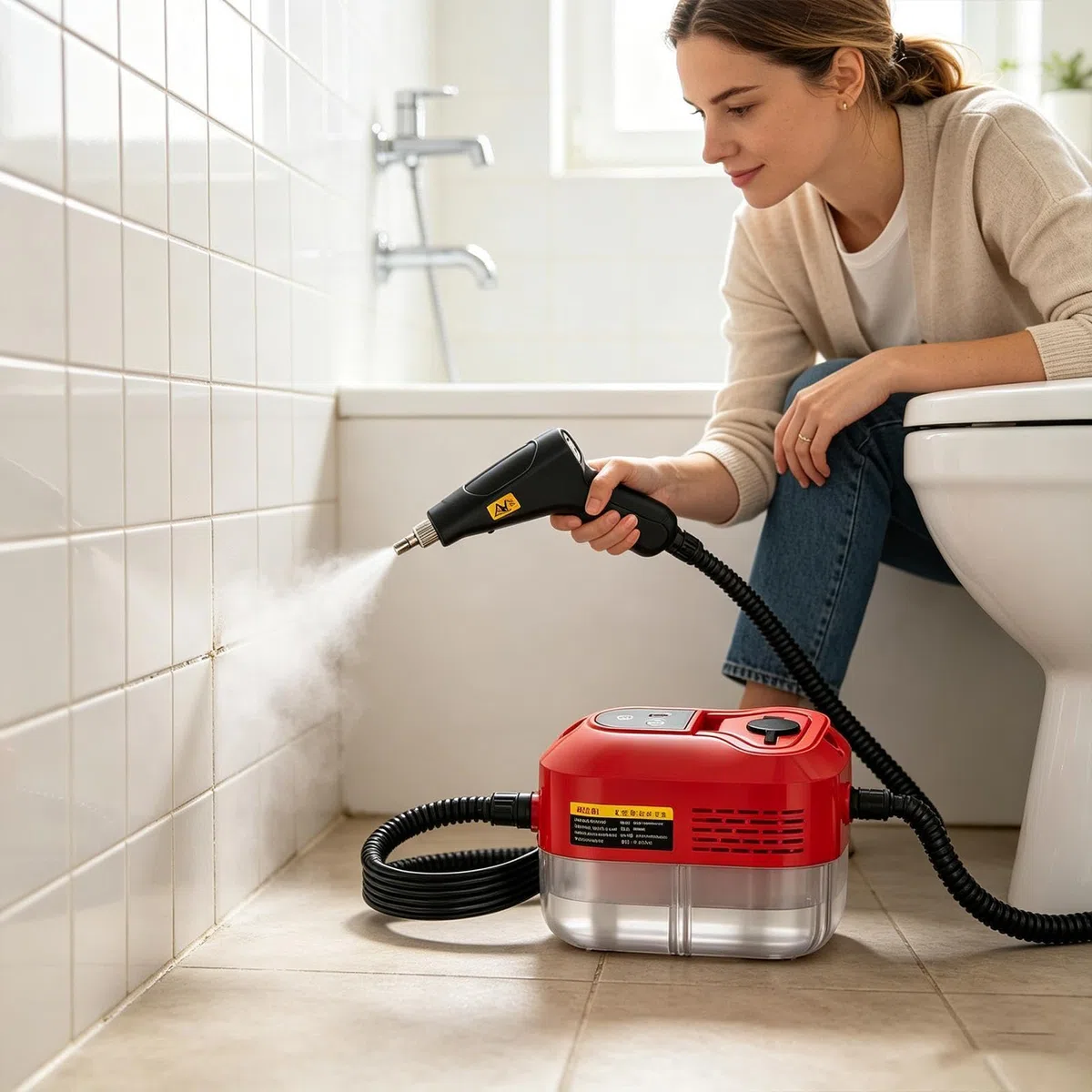 Para limpieza, portátil potente con 8 | Limpiador a vapor pesado para cocina | Para azulejos, juntas, suelos, ventanas, revestimientos, sofás, alfombras, detalles de coche