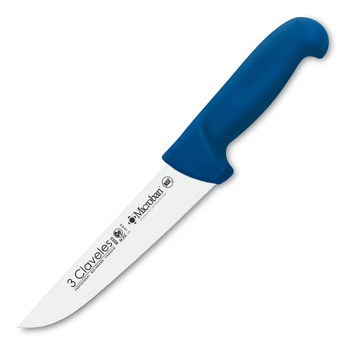 3 Claveles Cuchillo Carnicero Proflex, Acero Inoxidable, Azul, 20 cm-8"