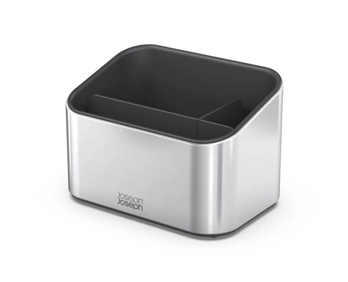 Joseph Joseph Surface, Organizador de fregadero en acero inoxidable, base antideslizante, Gris