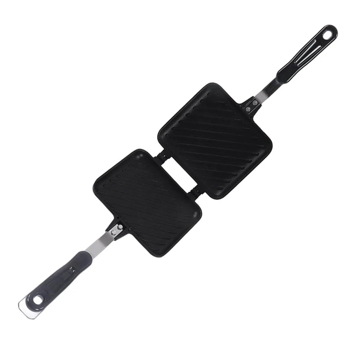 Sartén Antiadherente Doble Cara Ideal para Hacer Rollos de Huevo y Panini con Patrón de Rejilla