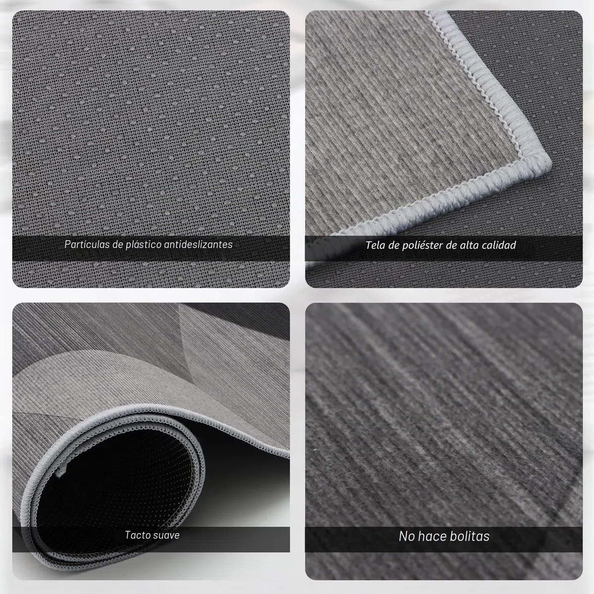 BWBIKE Juegos de alfombras de Cocina Alfombras de pie Lavables 2 Piezas Juegos de alfombras de Piso Antideslizantes de Microfibra, 43 x 75 cm + 43 x 150 cm, Rombo-Rejilla
