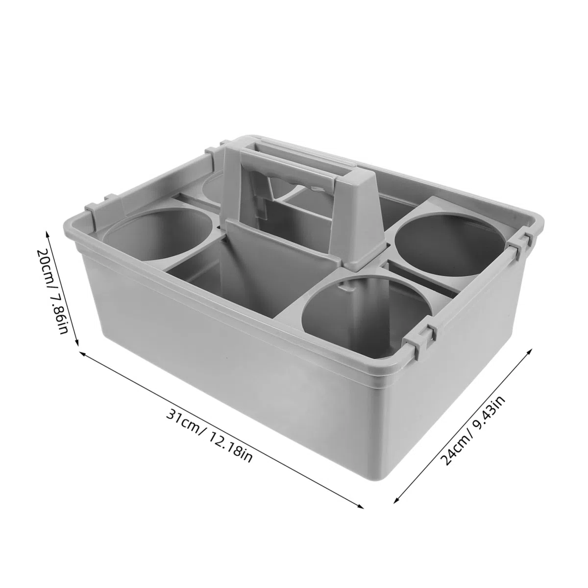 Cabilock Cesta para Productos de Limpieza de Plástico Asas Ligera y Compartimentos Separados para Organizar Herramientas y Utensilios de Limpieza Hogar