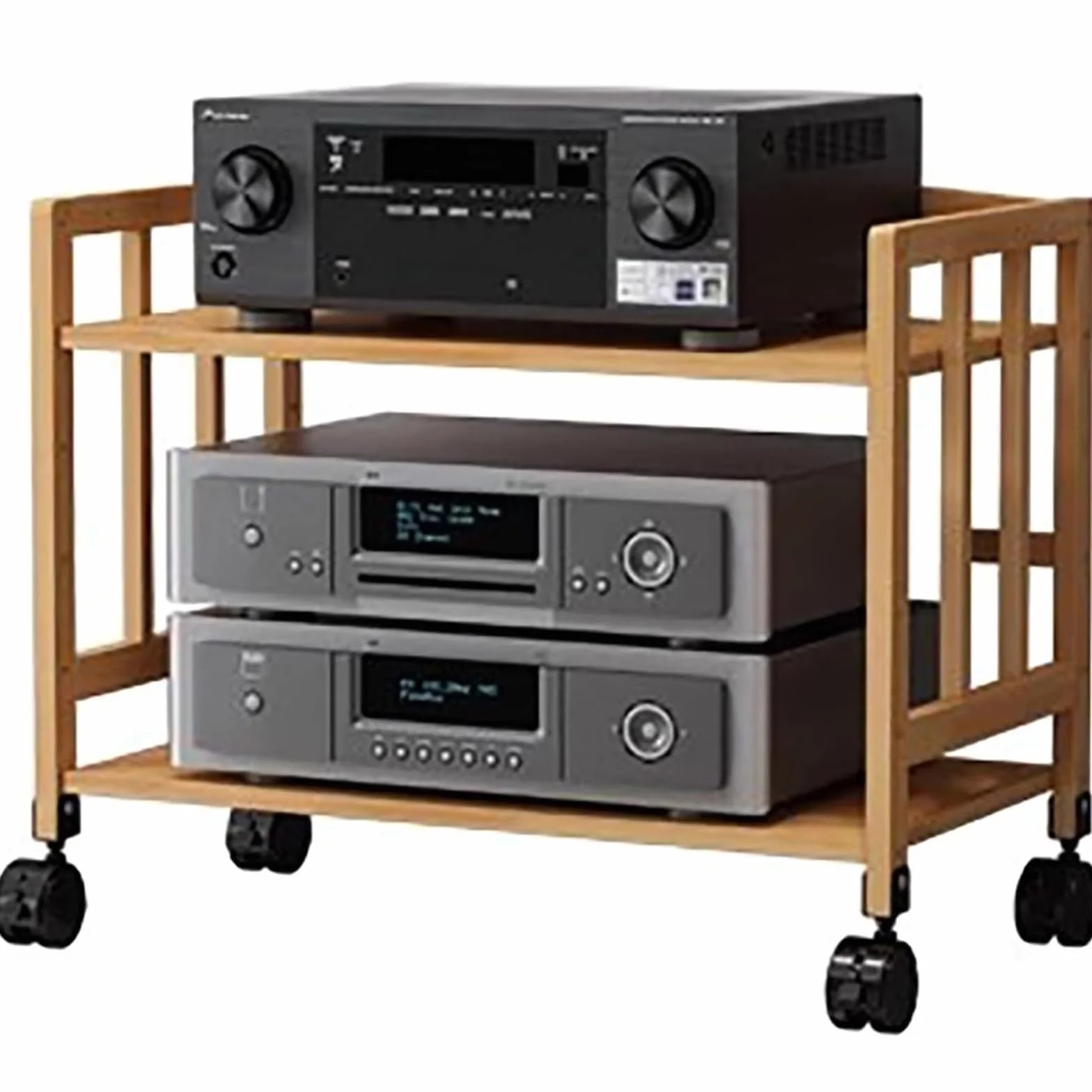 Soporte ajustable de alta fidelidad, estante de audio de 5 niveles para reproductores de DVD y cajas de cables, gabinete de almacenamiento de medios y estante de grabación de alta calidad, ideal para