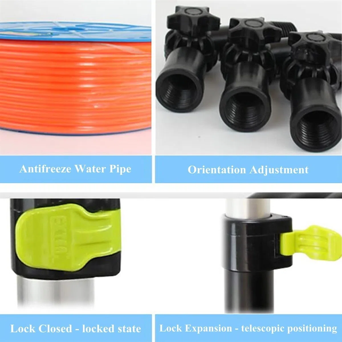 Exble - Kit de cepillo de limpieza de paredes y azulejos para piscinas: herramientas de limpieza al aire libre para techos, suelos y paneles solares, perfecto para mantenimiento y brillo