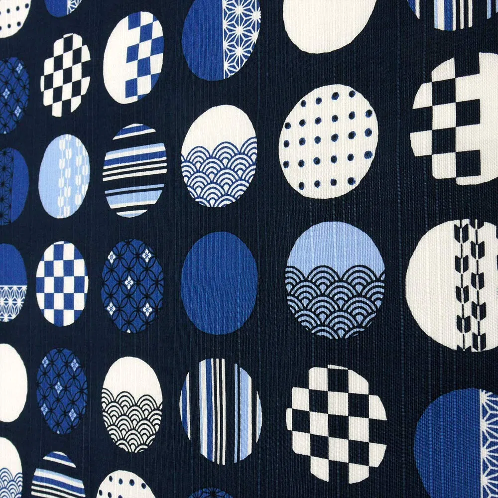 HAMAMONYO Furoshiki Ootama Monyo - Manta de algodón - 50 cm x 50 cm - Azul - Patrón ondulado