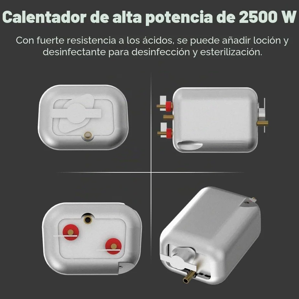 Decdeal Limpiador a vapor portátil portátil de 2500 W Máquina de limpieza a vapor presurizada a alta temperatura con cepillos y guantes para muebles de cocina coche de baño