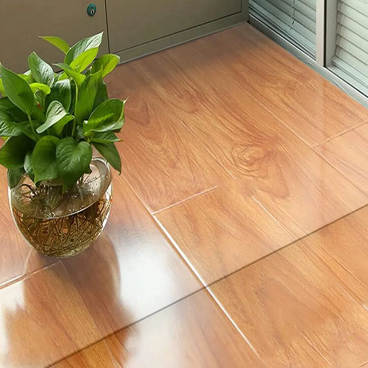 Protector de suelo antideslizante transparente, resistente a arañazos y desgaste, vinilo 100% impermeable, tamaños personalizables (60-140 cm), ideal para alfombras y muebles de interior.