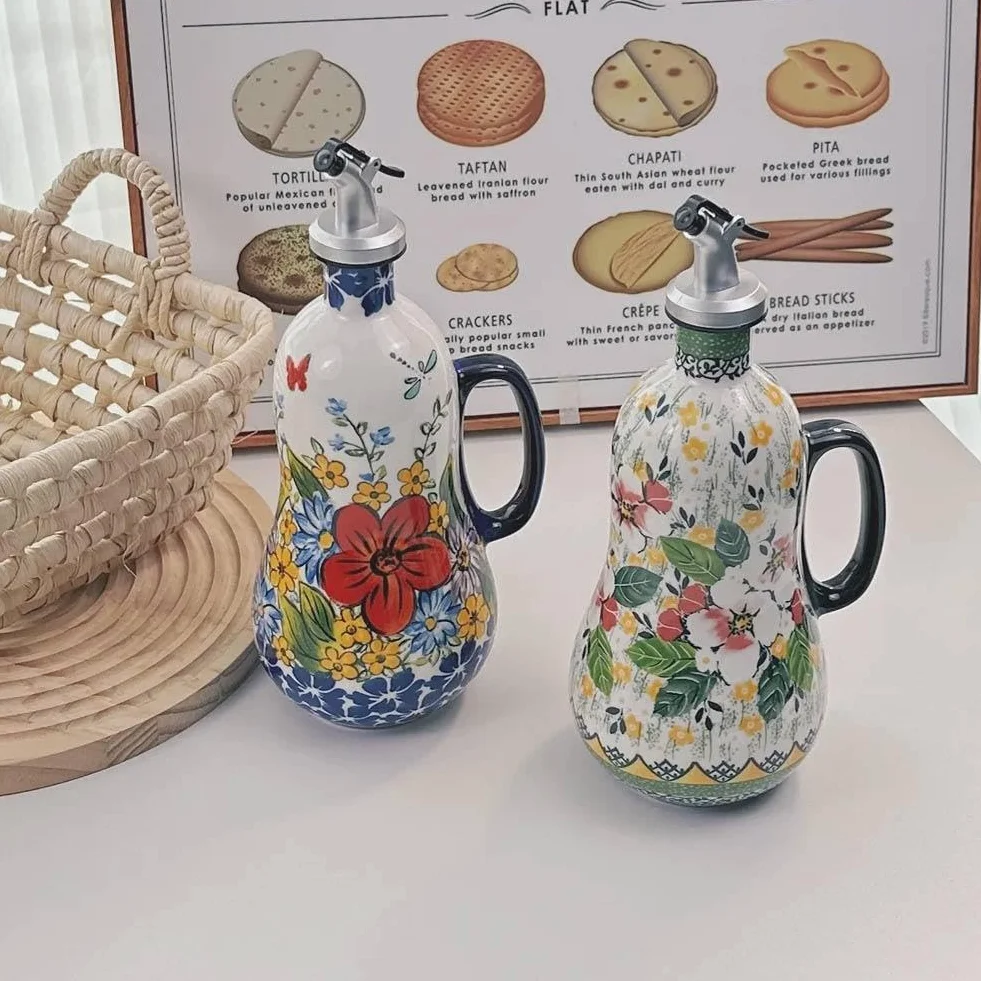Botella dispensadora de aceite de oliva de cerámica, boquilla antigoteo para cocina, ideal para vinagre y salsas