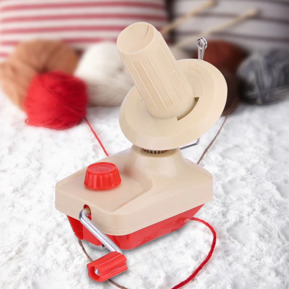 Bobinadora de bolas de hilo operada a mano, rollo de hilo de hilo de fibra, hilo de lana, soporte de bobinadora de bolas, accesorios de costura para DIYCraft