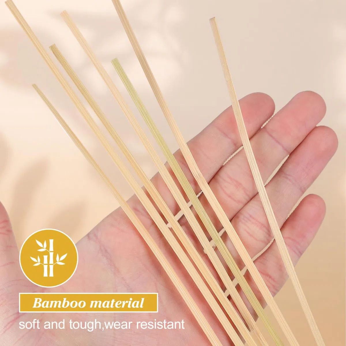 Yardwe Tiras de bambú para tejer cestas, 300 x 0,16 x 0,08 pulgadas, material de manualidades para manualidades, reparación de muebles y proyectos creativos de trenzado