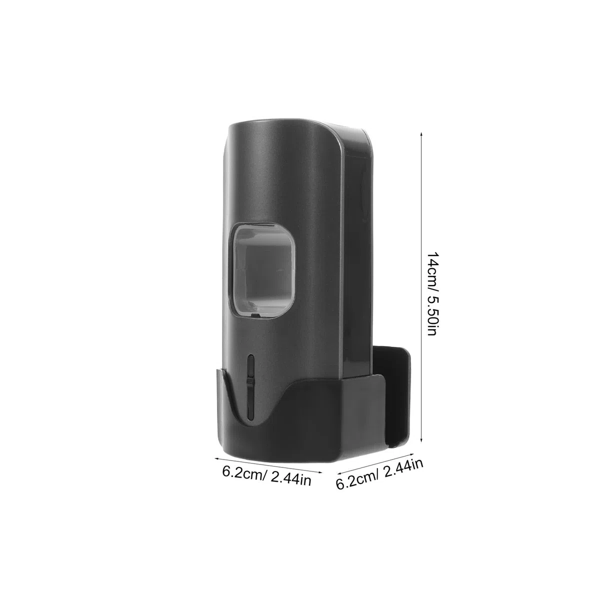 Levemolo Organizador de Baño con Dispensador Automático de Pasta y Soporte para Cepillos, Instalación sin Taladro, Plástico Negro, Ajuste en 3 Niveles para Adultos y Mayores