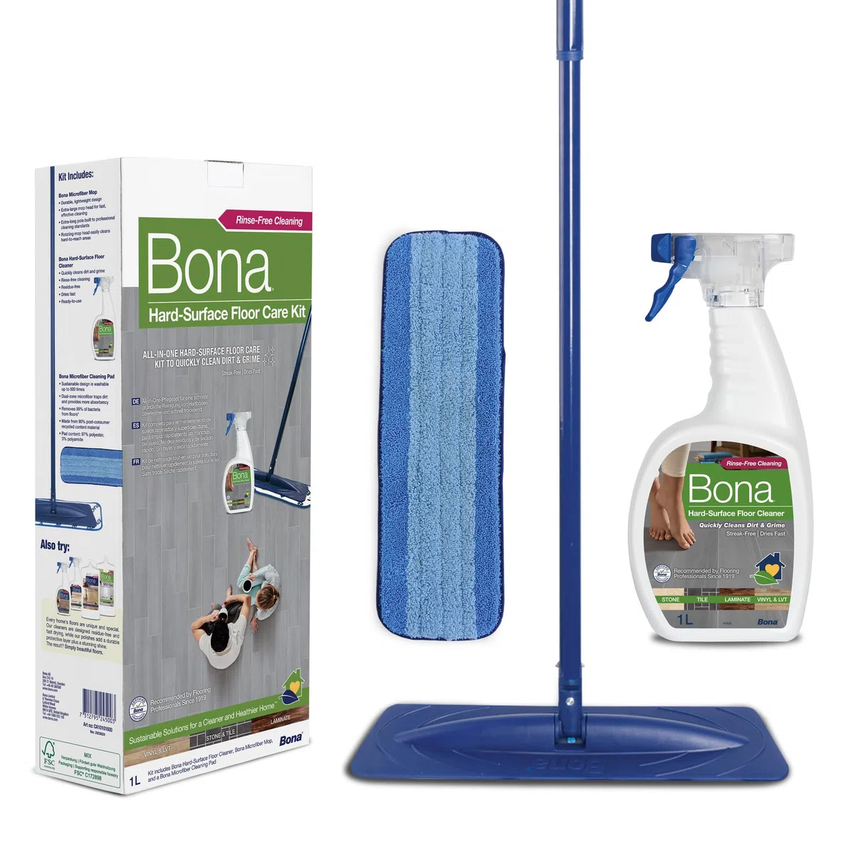Bona Kit de Limpieza para suelos laminados y superficies duras