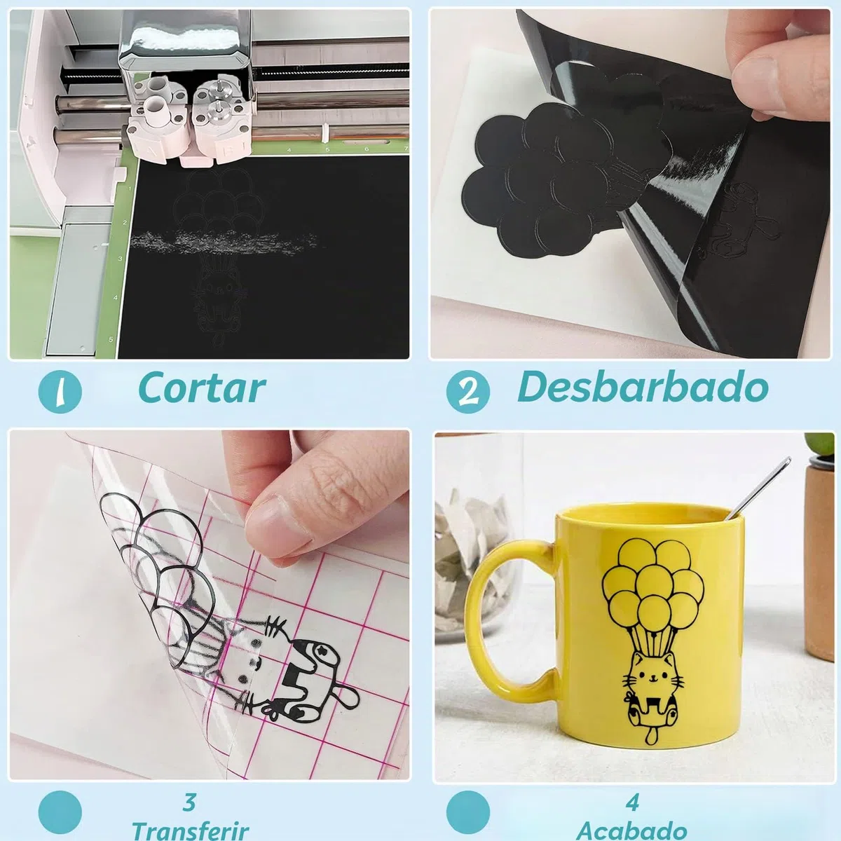 iImagine Vinilo 72 Unidades, 30,48 x 30,48 cm, Láminas de Vinilo Adhesivas para Máquinas de Corte, para Tazas y Ventanas de Coche