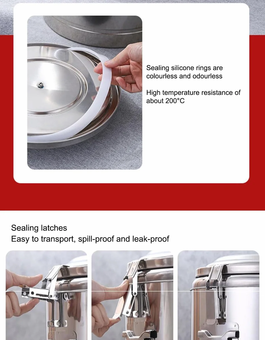 Dispensador Ilated Beve con grifo, perfecto para catering, eventos de oficina y restaurantes, portátil y fácil de limpiar