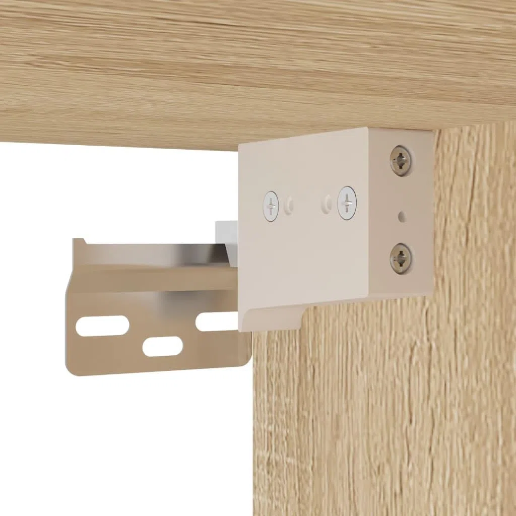 vidaXL Mueble de Pared TV, Armario Auxiliar con Almacenaje, Estantería Flotante, Mueble Colgante para Salón, Madera de Ingeniería Roble Sonoma