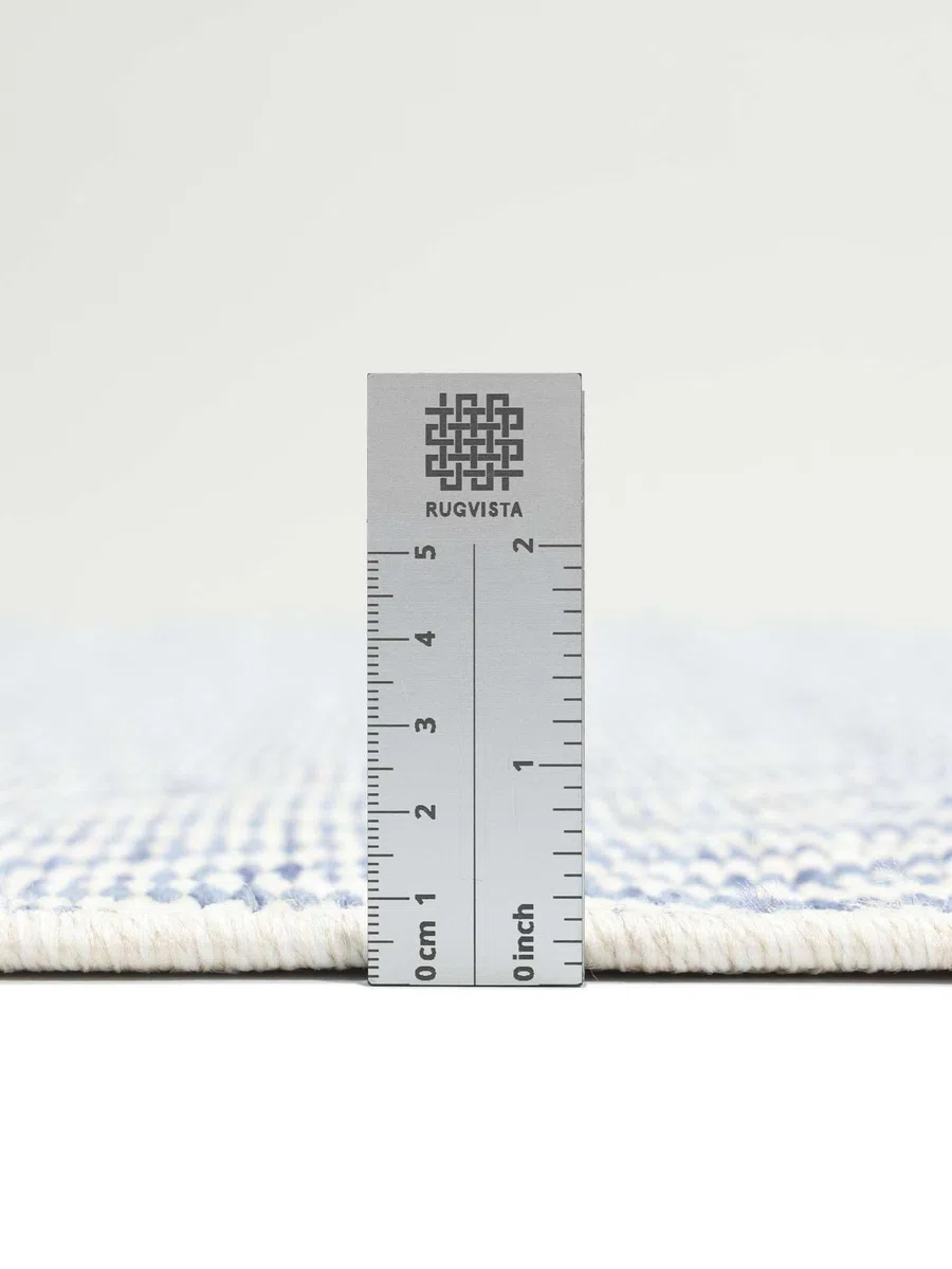 RugVista Amalfi Doormat Felpudo, 80 x 120 cm, Azul/Blanco | Modernas, Rectangular, Pelo corto, Lavado a mano, Oeko-Tex 100, Pasillo