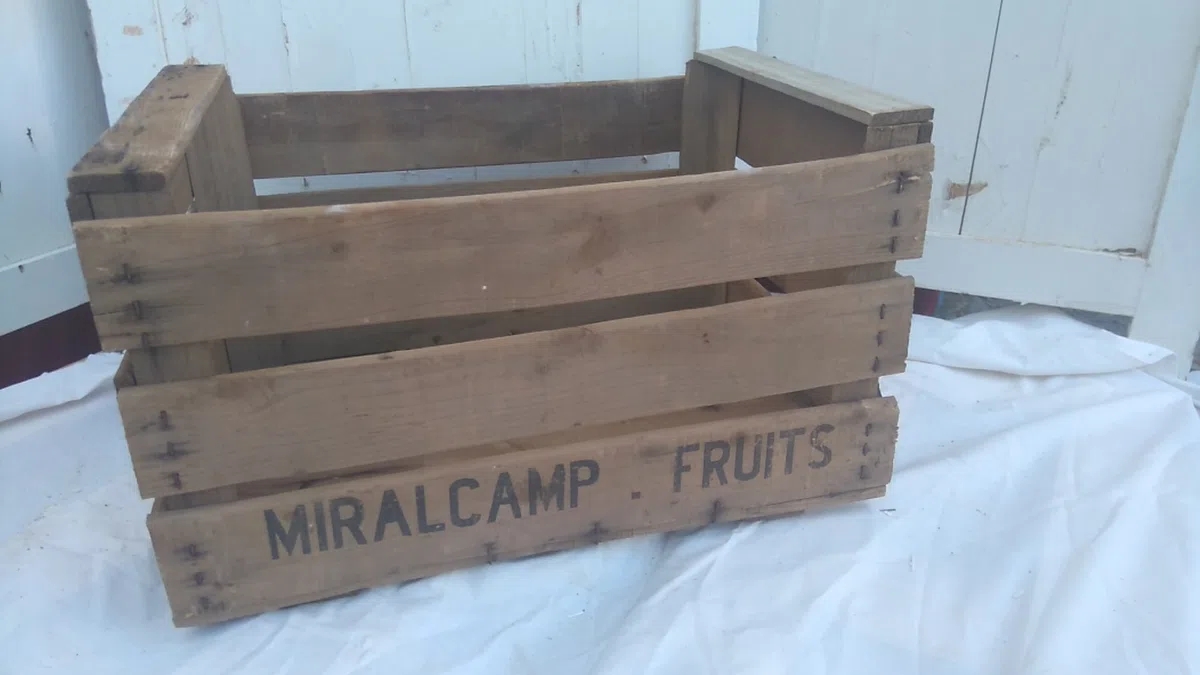 LOTE DE 3 CAJAS DE MADERA FRUTA ANTIGUAS