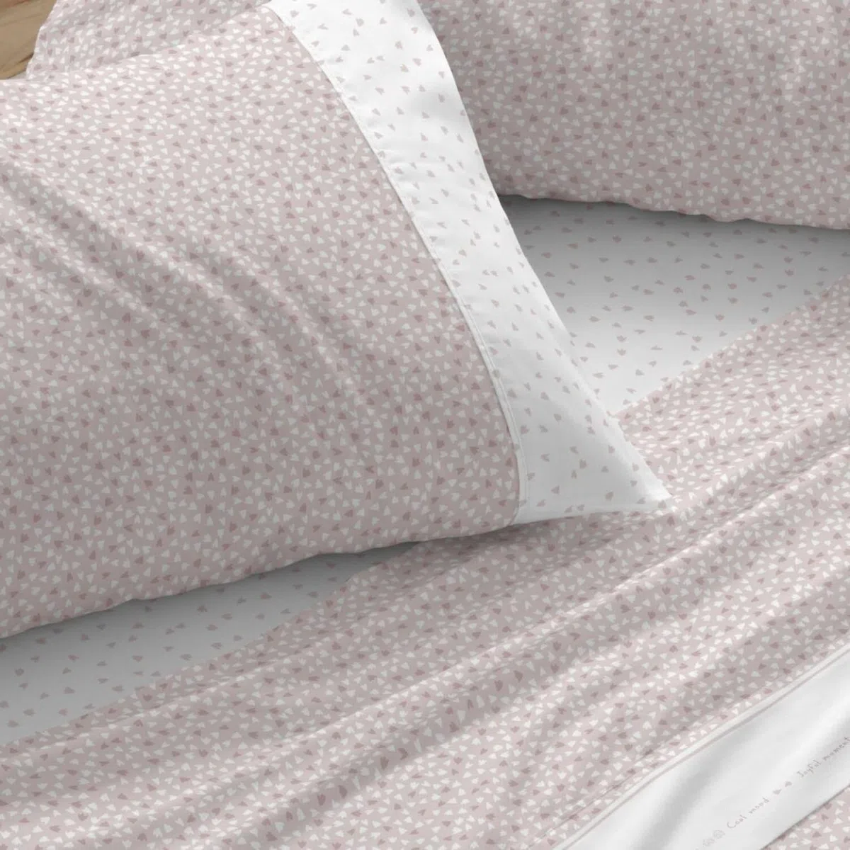 Burrito Blanco | Juego de sábanas Infantiles | Cama de 90cm. (+Medidas Disponibles) | Diseño 183 | Color Nude (90x190/200cm.)