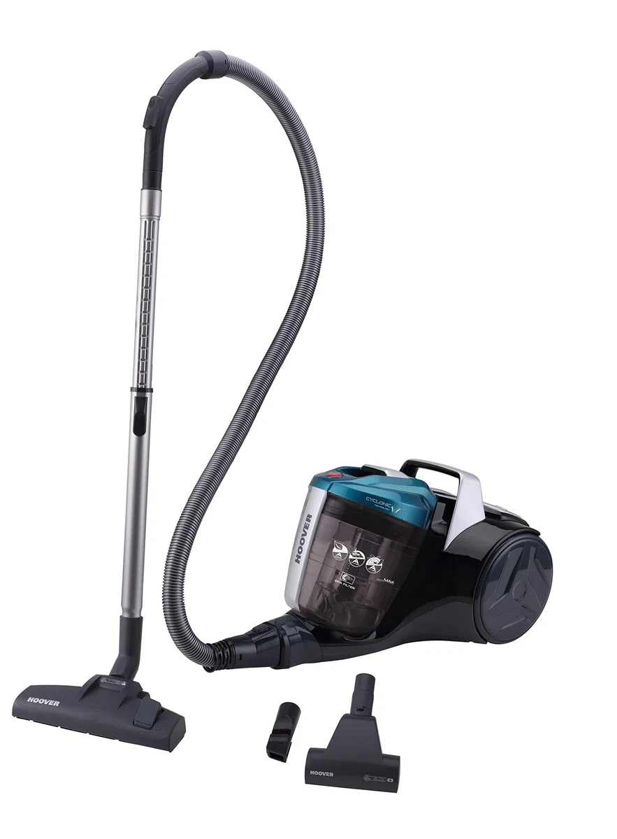 Hoover BR31PET - Aspirador de Trineo sin Bolsa, Potente 700 W, tecnología ciclónica, 2L, Vaciado fácil y rápido, Cepillo Combinado para Suelos Duros y moquetas, turbocepillo Especial para Animales,