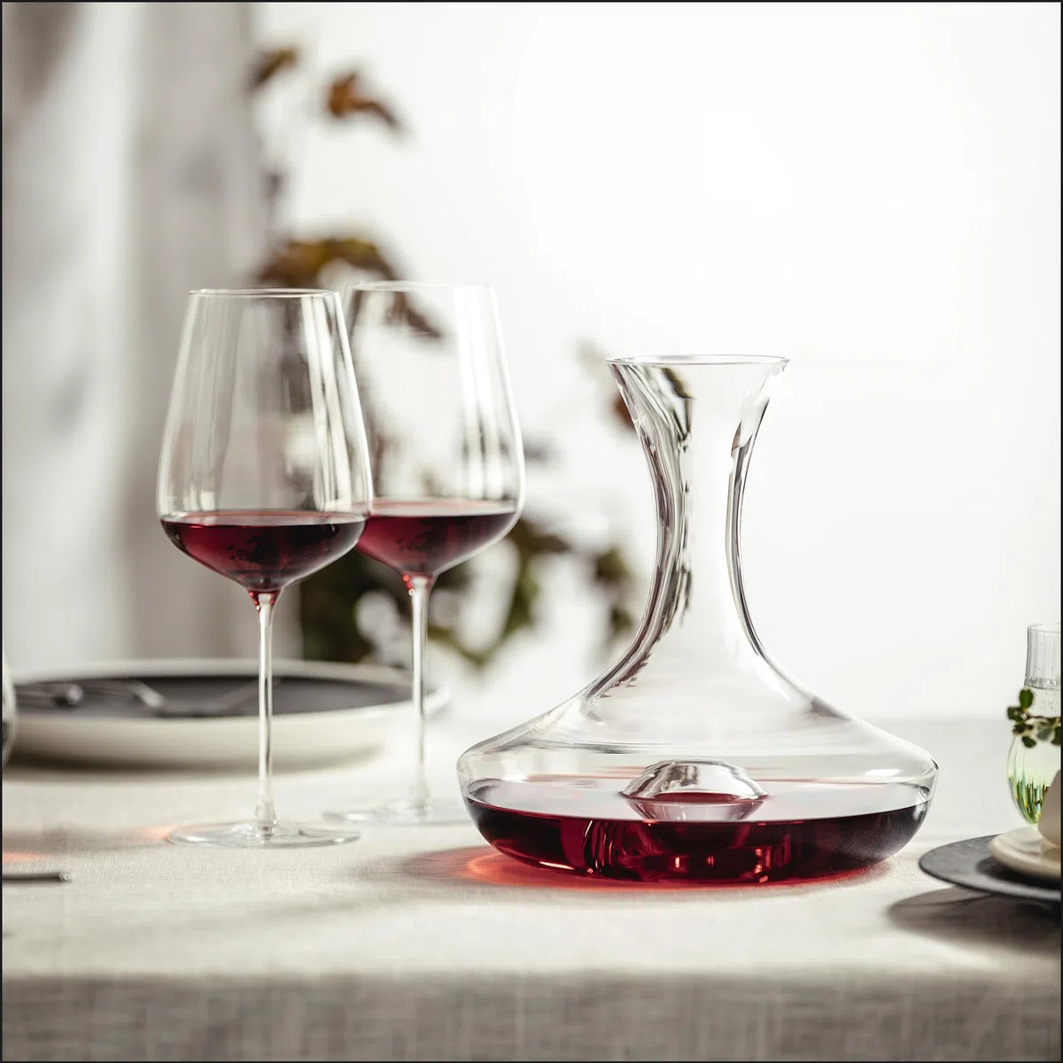 Eisch Decanter Set 4 pcs, jarra decantadora con accesorios, cristal, 0,75 L