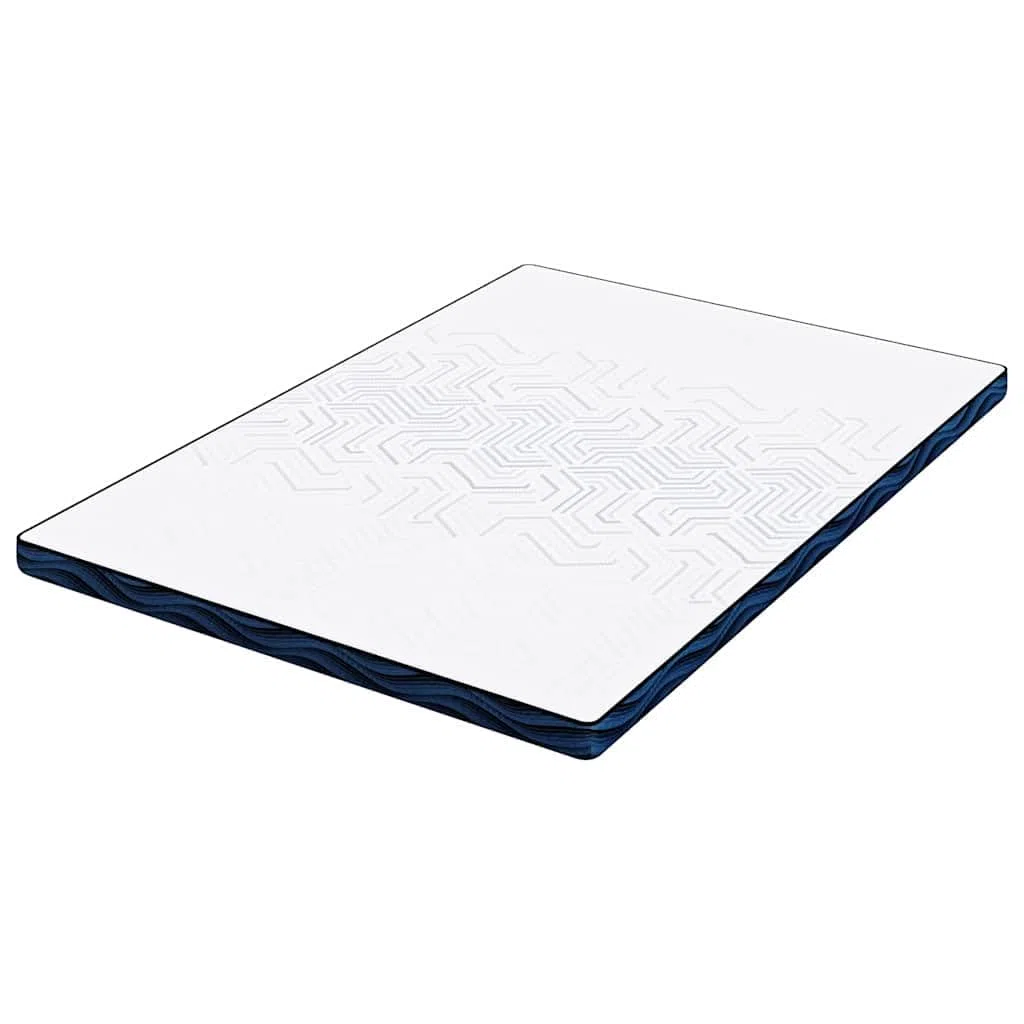 Cubrecolchón blanco 140 x 190 cm de espuma con memoria con funda Jacquard, sobrecolchón de espuma de poliuretano de alta densidad para comodidad y apoyo, ideal para dar vida a un viejo