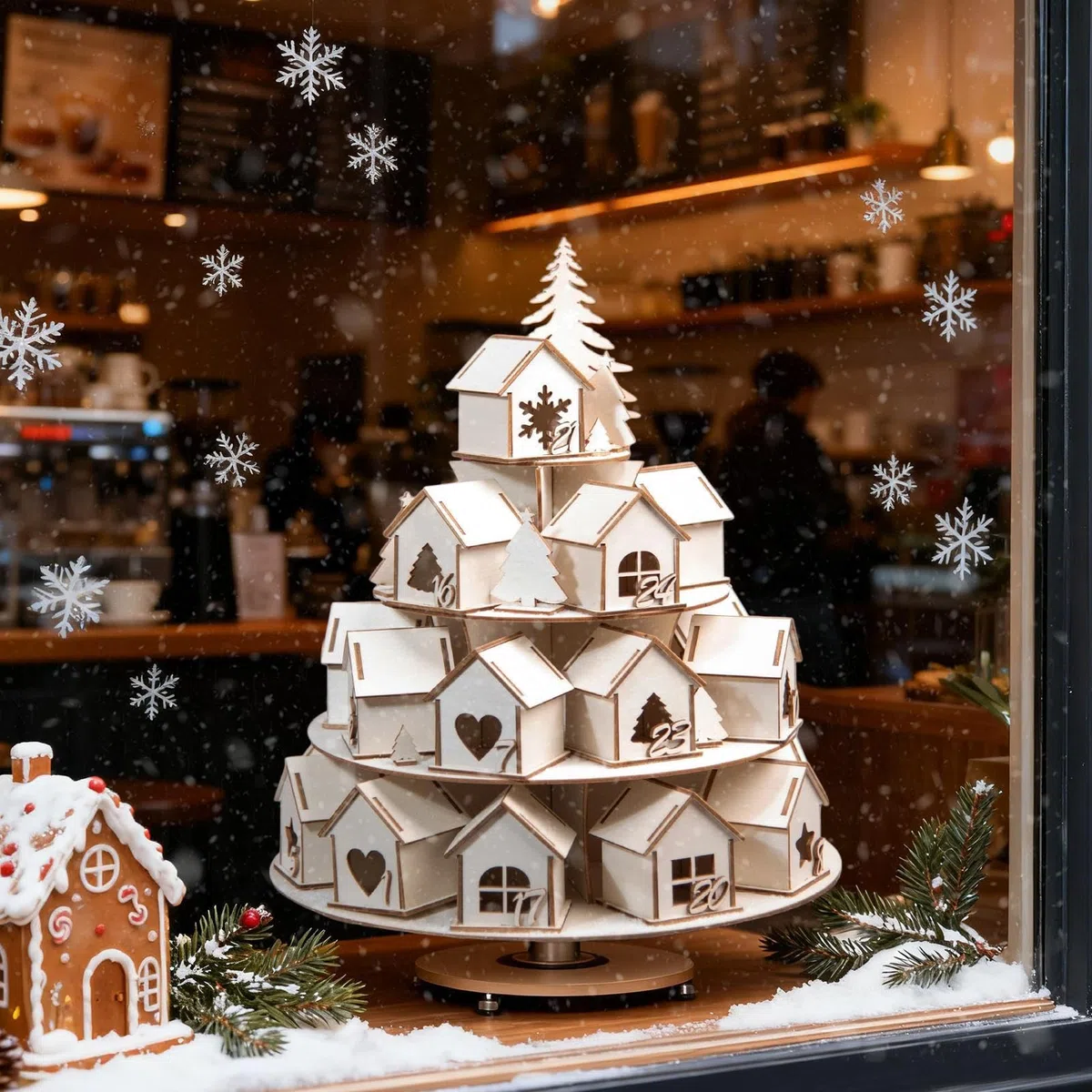 Casa De Calendario De Cuenta Atrás Navideña Decoración De Adviento | Casa De Números Para Cuenta Atrás De Navidad Para Niños Niñas Mujeres Hombres Y Amigos