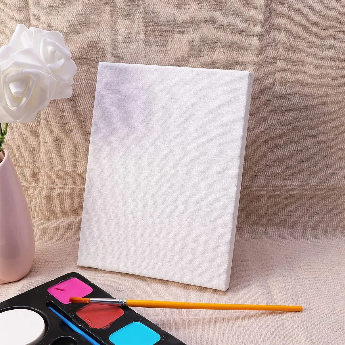 lienzos 1 0PCS Pintura al óleo Lienzo Pintura de Madera Marco algodón Blanco Estirado Lienzo Marco Dibujo Pintura Bricolaje Artista estirado Lienzo