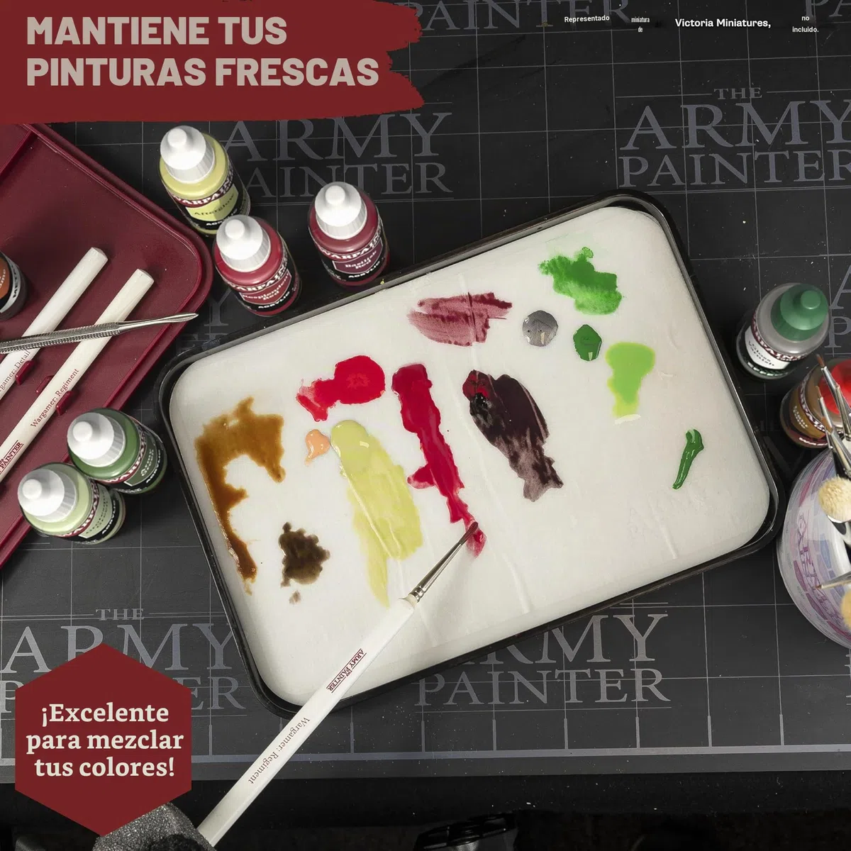 The Army Painter Wet Palette, 50 Hydro Sheets Y 2 Hydro Esponjas Una Pintura Acrilica Paleta Húmeda Estuche Premium Para Pinceles Para Pintar Figuras Miniatura De Dungeons And Dragons Y Warhammer 40k