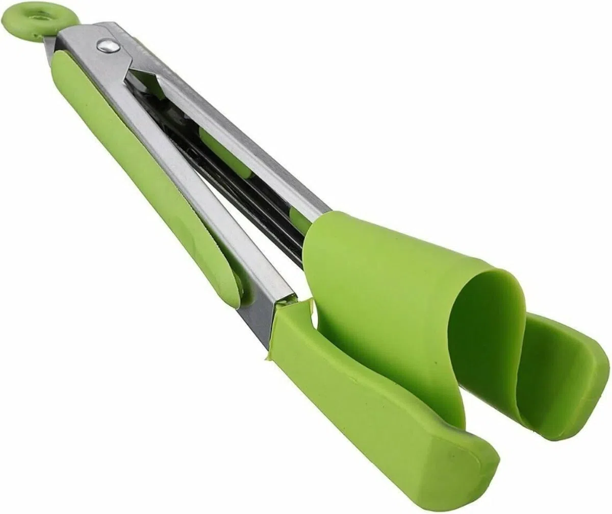 Juego de Utensilios de Cocina, Los Utensilios De Cocina Fijaron 2 En 1 Herramientas 2pcs del Silicón del Marco Resistente Al Calor Antiadherente