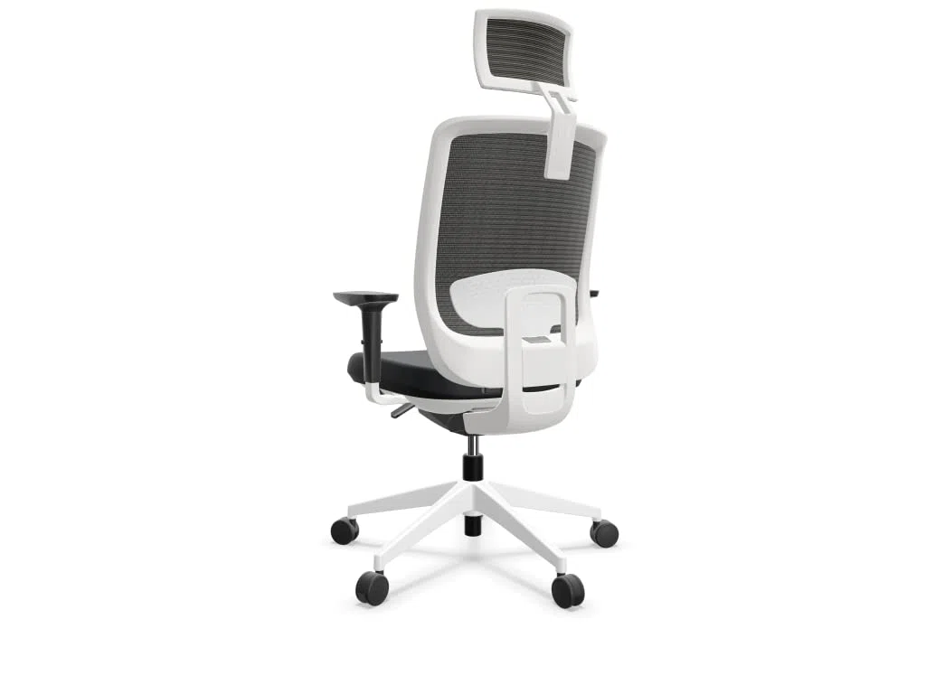 Silla de Escritorio ergónomica Actiu Trim | White and Black Silla de Oficina Profesional