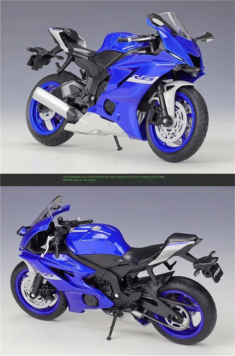 Modelo De Motocicleta A Escala 1:12 Metal Fundido A Presión con Piezas Plástico 2020 para Yamaha YZF-R6 YZFR6 YZF R6