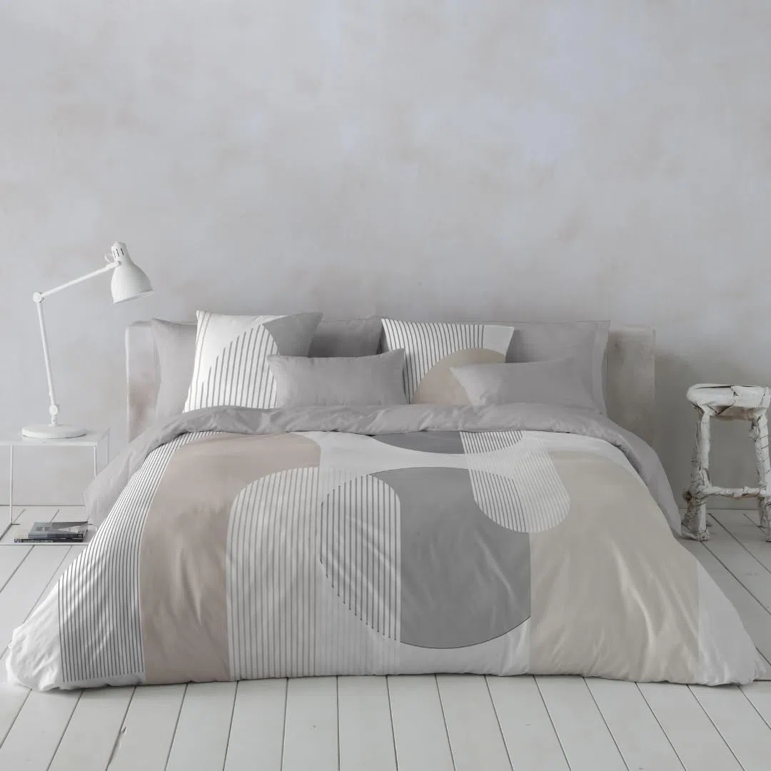 NATURALS ICEHOME - Funda Nórdica Estampada Cama 105 - Microfibra Suave y Transpirable - Juego Funda de Edredón 180x220 cm con Solapa + 45 cm - 1 Funda Almohada 45x125 cm - Fabricado en España