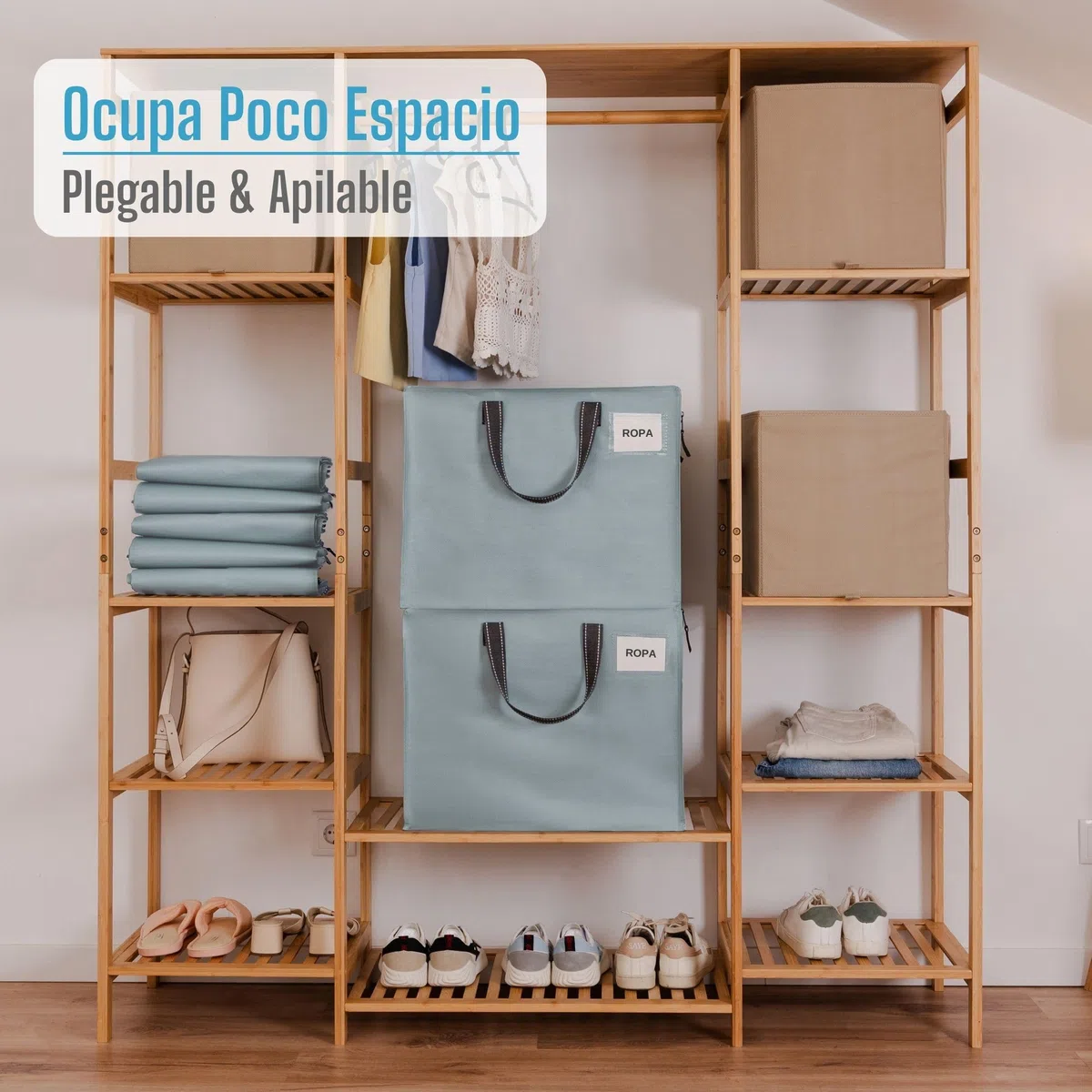 VENO 50 Litors Bolsas de Almacenamiento Pequeñas,Bolsa organizadora,bolsa de mudanza,transporte, camping, Ropa de Cama, Edredones, Almohadas, Mudanza (S Azure-Pack de 4)