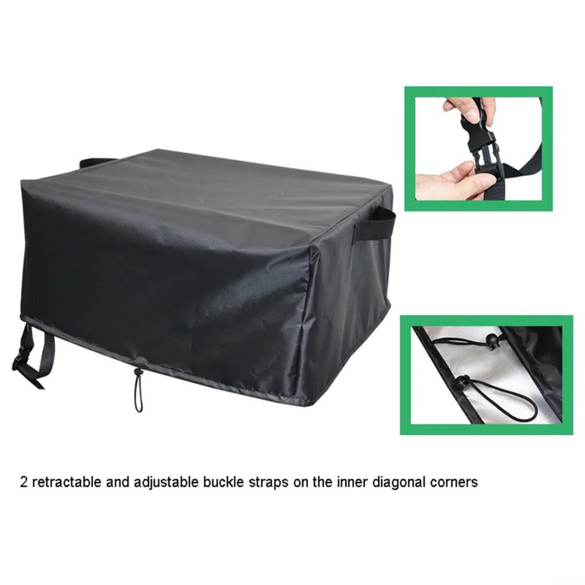 Cubierta para horno 420D, cubierta para horno de pizza, resistente al agua y al polvo, funda para horno de pizza, apta para horno Cozze 90347 (58 x 58 x 28 cm)
