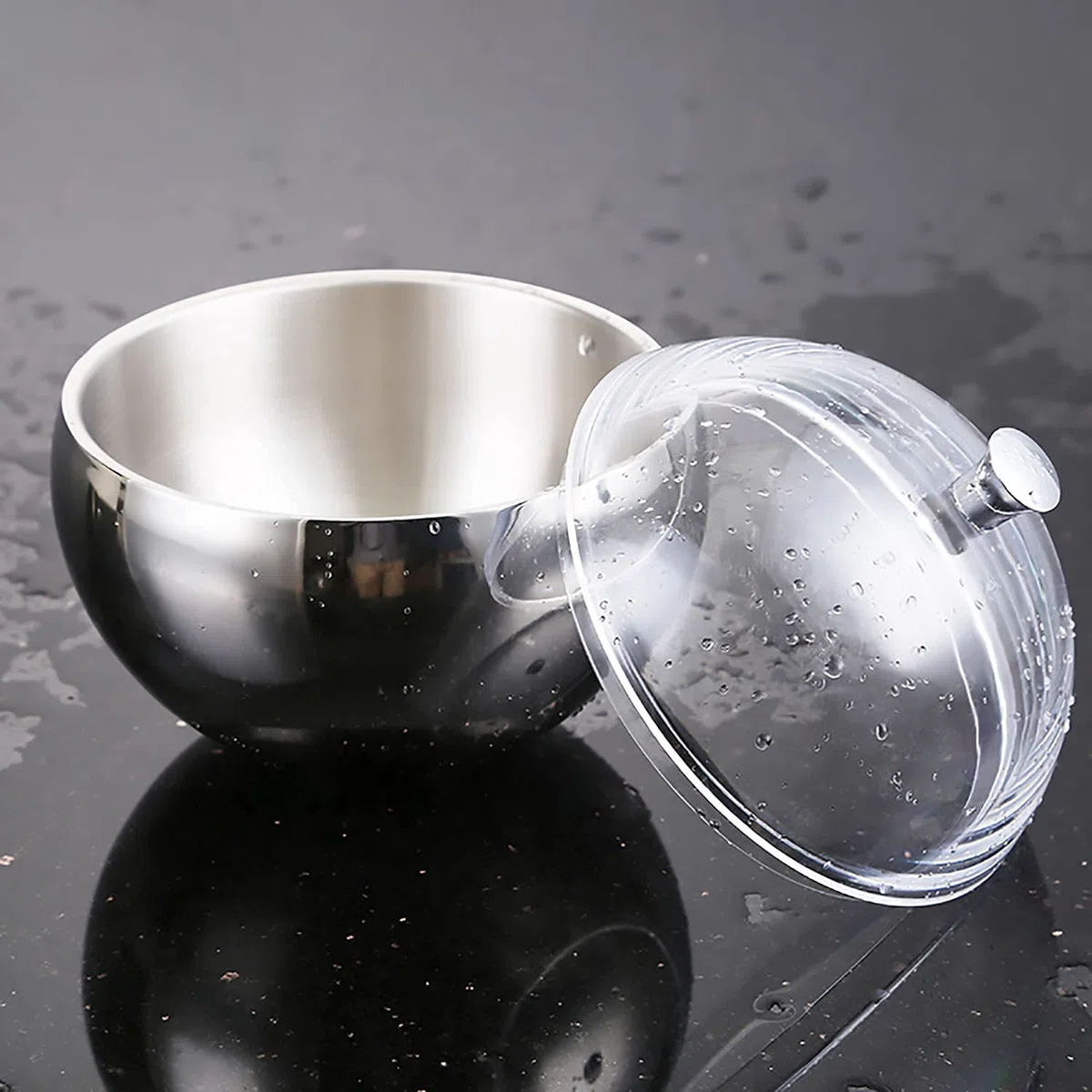 Cubitera térmica con Pinzas y Tapa, Cubo de Hielo en Forma de Bola para Bar, Cubos de Hielo para Acampar
