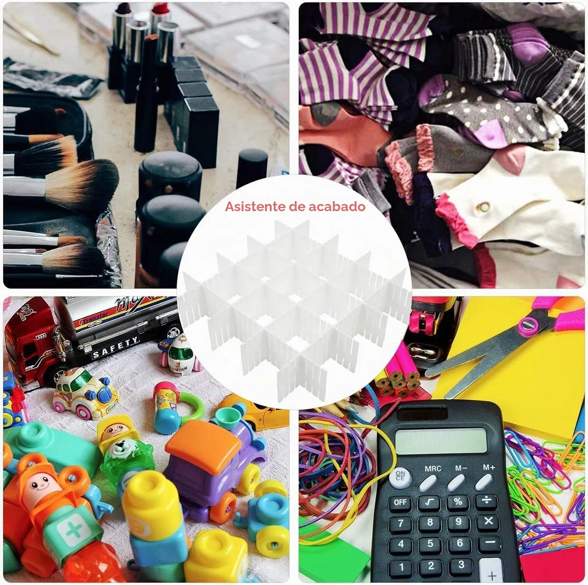 40 Piezas Separadores de Cajones, Ajustable Organizador de Cajones para Sujetador, Calcetines, Ropa Interior, Oficina, Cocina, Dormitorio y Tocador Blanco
