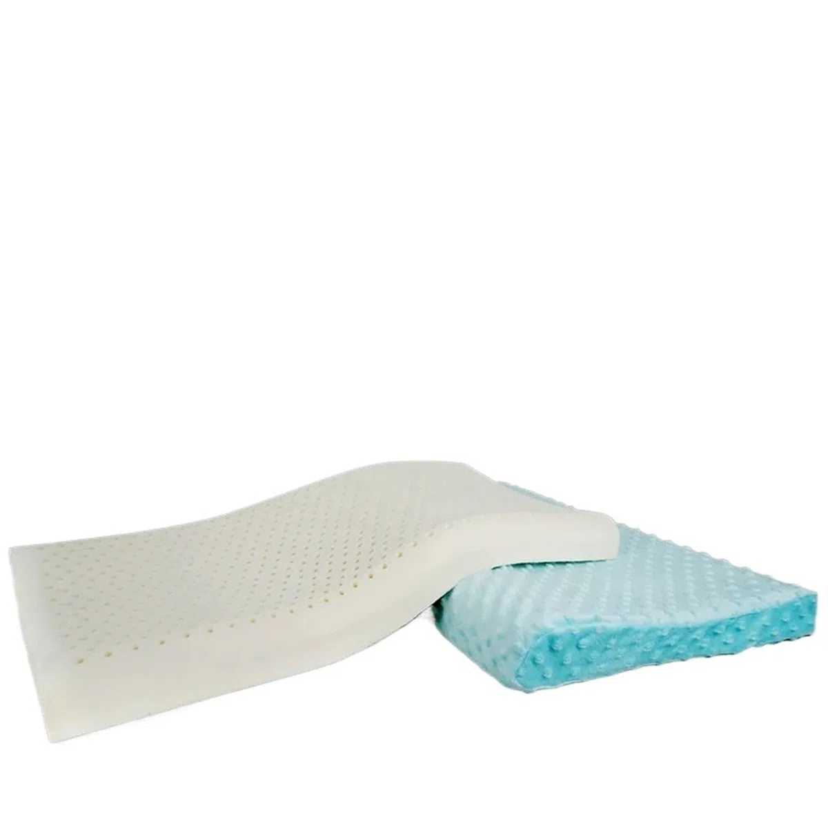 Almohada De Espuma Con Memoria Almohada de espuma viscoelástica, almohada ondulada fina y suave de látex for ayudar a dormir a los adultos, almohada larga y baja ultrafina for proteger la columna cerv